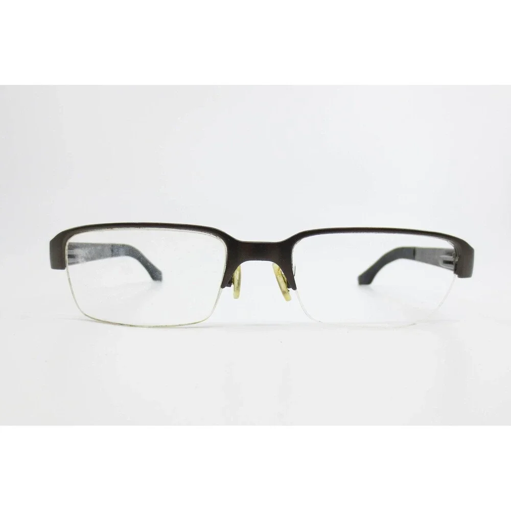Oakley Boomstand Eyeglasses Pewter Rectangular Semi Rimless OX5042-0352 140mm